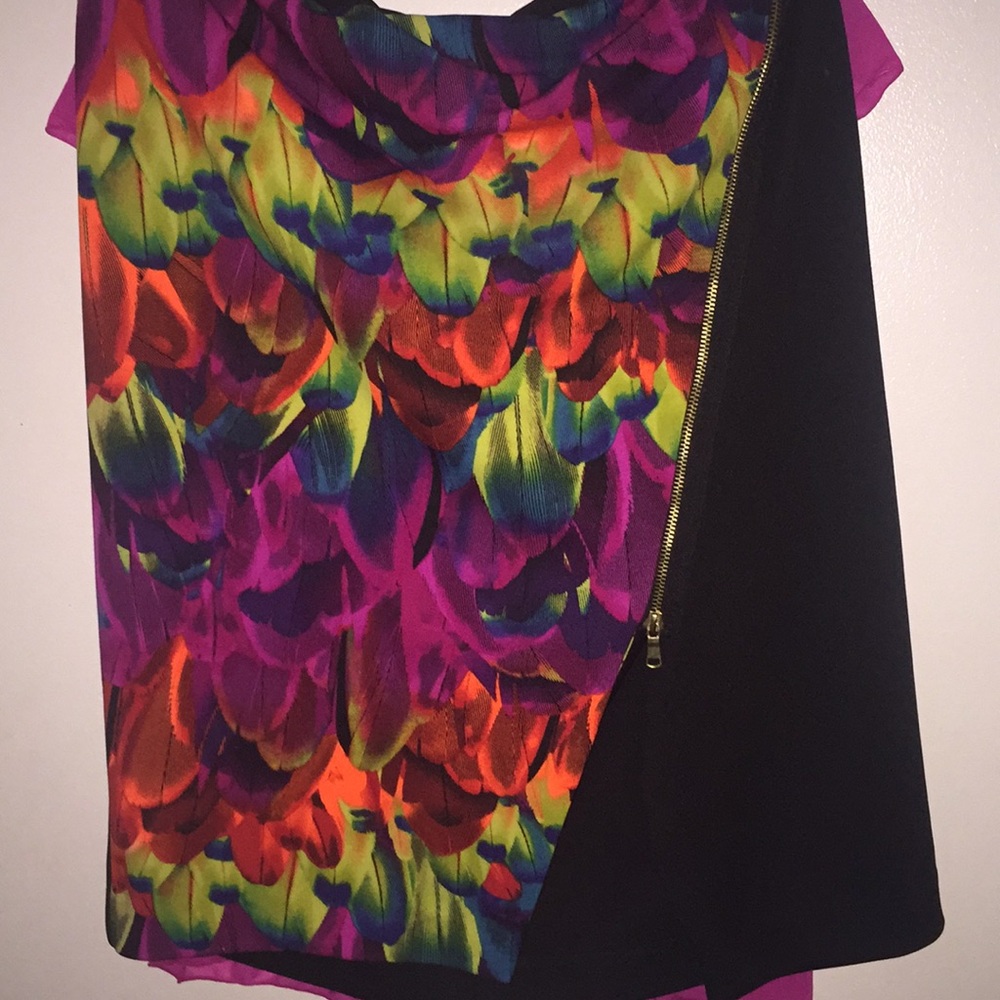 fuchsia top and skirt set wore once! Sz 18